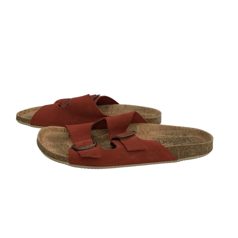 Yokono Sandals Womens Size 9 Orange Skip On Buckle Leather - Picture 6 of 6